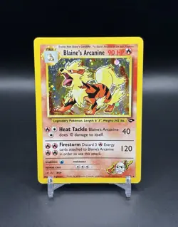 Blaine's Arcanine 1/132 Pokemon Gym Challenge Holo LP/NM Condition A - Image 1