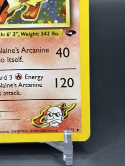 Blaine's Arcanine 1/132 Pokemon Gym Challenge Holo LP/NM Condition A - Image 5
