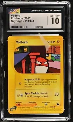 2003 Pokemon Voltorb 113/144 Skyridge Regular CGC 10 Non Holo - Image 1