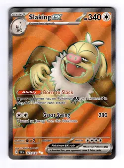 Slaking ex - 227/191 SV08: Surging Sparks #227 (2024) Ultra Rare Holo NM Pokemon - Image 1