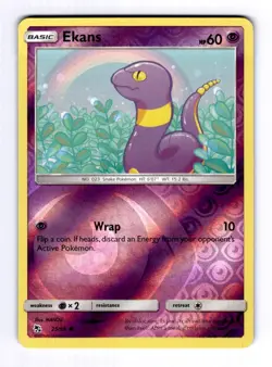 Ekans (25) Hidden Fates #25 (2019) Common Reverse Holo NM Pokemon - Image 1