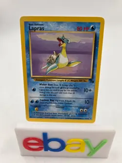 Pokemon TCG Lapras 25/62 Fossil Non-Holo Rare Unlimited NM - Image 1