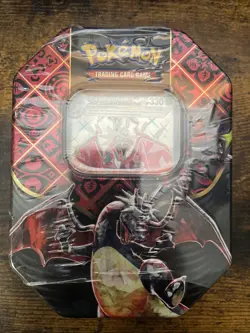 Pokemon TCG Scarlet & Violet Paldean Fates Charizard EX Tin, Sealed - Image 1