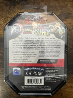 Pokemon TCG Scarlet & Violet Paldean Fates Charizard EX Tin, Sealed - Image 2