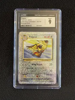 2002 POKEMON LEGENDARY COLLECTION REVERSE FOIL #33 PIDGEOT CGC 9 - Image 1