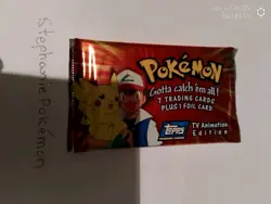 Pokemon Topps TV Animation Edition RED LOGO 1999 Booster Pack Factory Sealed - Image 1
