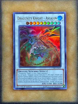 Yugioh Dragunity Knight - Ascalon CYHO-EN033 Ultra Rare 1st Ed NM - Image 1
