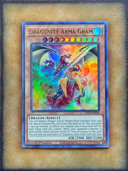 Yugioh Dragunity Arma Gram GFTP-EN036 Ultra Rare 1st Ed NM - Image 1