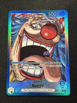One Piece Emperors in the New World - BUGGY Leader Alt Art OP09-042 ENGLISH CCG - Image 1