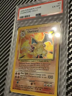 Beautiful Pokemon Card Holo Base Set Charizard 4/102 PSA 6 EX-MT - Image 4
