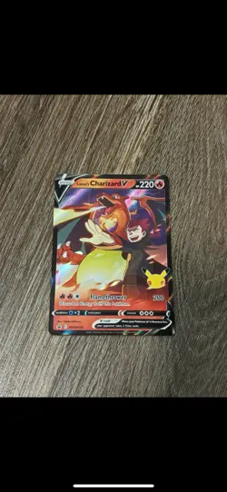 Pokemon TCG Lance's Charizard v SWSH133 Celebrations Black Star Promo Holo Card - Image 1