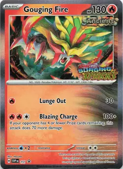 Pokemon Gouging Fire - Holo SV: Scarlet & Violet Promo Cards #151 NM - Image 1