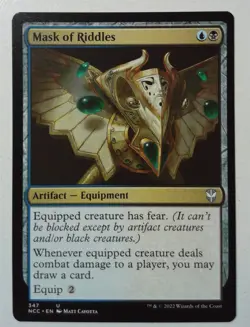 Mask of Riddles *Uncommon* Magic MtG x1 NCC Commander Streets of New Capenna - Image 1