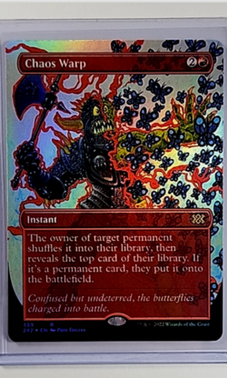 MTG Magic The Gathering 2X2 Double Masters 2022 Borderless Foil #359 Chaos Warp - Image 1
