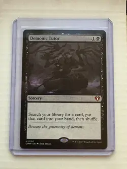 Demonic Tutor NON-FOIL Commander Masters #0150 NM - MTG ENG - Image 1