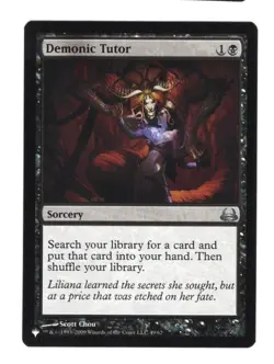 1x MTG Demonic Tutor (DVD) - The List Reprints (LIST) #49 - Magic the Gathering - Image 1