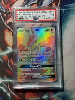Pokemon - Rayquaza GX 177/168 Celestial Storm - Secret Rare PSA 7 - Image 1