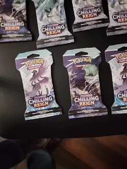 (Lot of 7) Pokemon TCG Sword & Shield Chilling Reign Booster Pack - New/sealed. - Image 4
