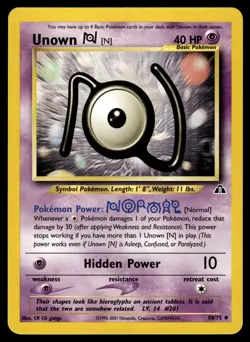 UNOWN [N] - 50/75 Uncommon Neo Discovery Pokemon LP - Image 1