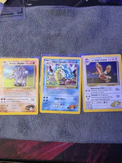 pokemon gym challenge vintage holos brock's rhydon misty's gyarados - Image 2