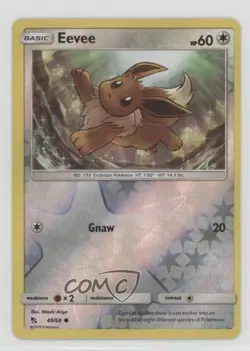 Eevee Reverse Foil Pokemon Sun & Moon Hidden Fates #49 - Image 1