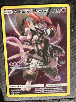 Armored Mewtwo Pokemon Sun & Moon Black Star Promo SM228 LP-NM - Image 1