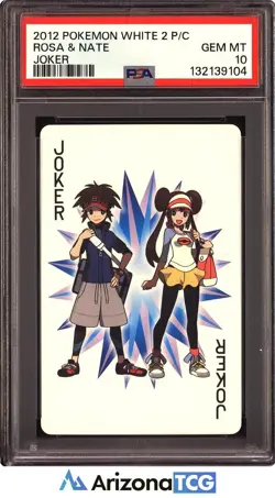 Pokemon 2012 Rosa & Nate Joker Pokemon White 2 Playing Cards GEM MINT PSA 10 - Image 1