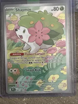 Pokemon TCG Shaymin Holo Card Illustration Rare, 185/182, Destined Rivals Series - Image 1