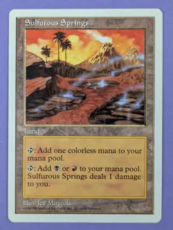 MTG Magic The Gathering: Fifth Edition (5ED): Sulfurous Springs Rare - LP - Image 1