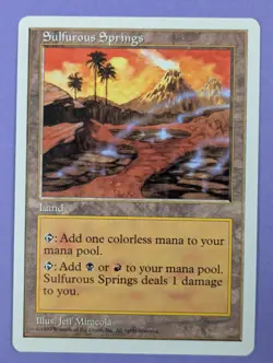 MTG Magic The Gathering: Fifth Edition (5ED): Sulfurous Springs Rare - LP - Image 3
