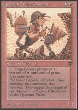 [1x] Quarum Trench Gnomes Slight Play, English Legends MTG Magic - Image 1