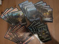 MTG Magic the Gathering FF Chocobo Track Foil Lands Set of 20 (4 each WUBRG) - Image 1