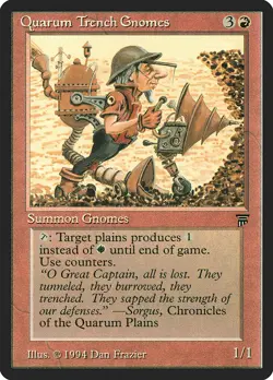 Magic The Gathering MTG Legends Quarum Trench Gnomes LP - Image 1