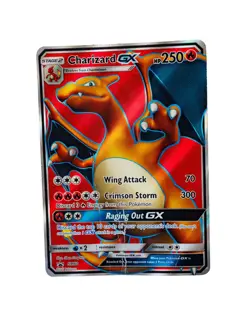Pokemon Charizard GX SM60 Sun & Moon Full Art Holo Black Star Promo CREASED 2017 - Image 1