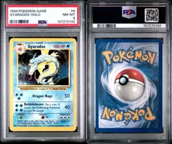 1999 POKEMON BASE SET UNLIMITED GYARADOS HOLO 6/102 GRADED PSA 8 NEAR MINT/MINT - Image 1