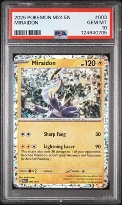 2025 POKEMON M24 EN-MCDONALD'S COLLECTION #003 MIRAIDON PSA 10 - Image 1