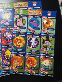 1999 Burger King Pokemon Movie Poketrivia uncut sheet Lot Of 26 MISSING #12 ONLY - Image 4