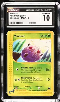 Pokemon Venonat 2003 Skyridge 112/144 CGC 10 - Image 1