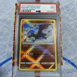 Pokemon TCG Radiant Charizard Crown Zenith #020/159 Holo Radiant Rare PSA 9 - Image 1