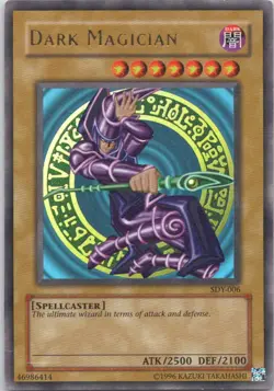 1996 TCG Unlimited Dark Magician HOLO RARE #SDY-006 Played - Image 1
