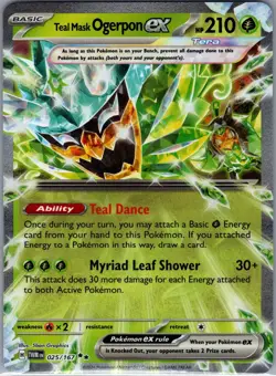 Teal Mask Ogerpon ex 025/167 SV06: Twilight Masquerade - Pokemon Card - NM - Image 1