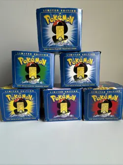 full set gold plated pokemon cards Burger King Blue Edition (read Info) - Image 1