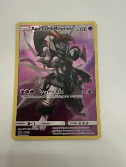 Pokemon Armored Mewtwo SM228 Promo Holo Card 120 HP 130 Attack - Image 1