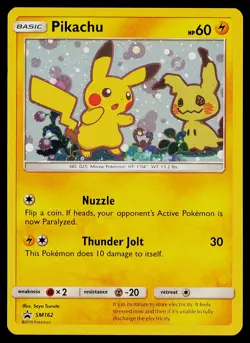 Pokemon Card Pikachu SM162 SM Promo Holo - Image 1