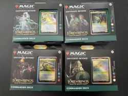 Magic the Gathering Lord of the Rings Tales Middle-Earth Commander Set 4 Decks - Image 1