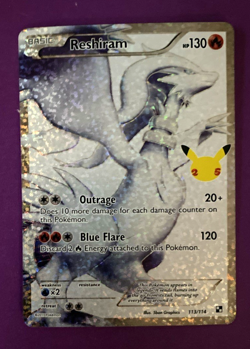 Pokemon TCG Reshiram Full Art 25th Anniversary Celebrations Card 113/114 #2 - Image 1