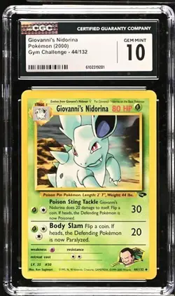 Pokemon Giovanni's Nidorina 2000 Gym Challenge 44/132 CGC 10 - Image 1