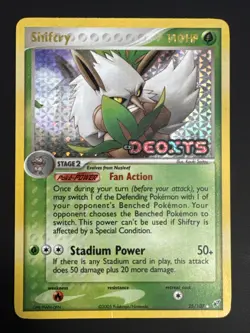 Shiftry 25/107 EX Deoxys Reverse Holo Stamped Pokemon TCG Vintage LP/NM - Image 1