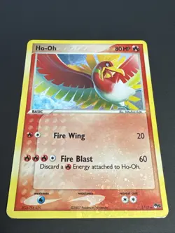 Pokemon Ho-Oh 1/17 Holo Rare Pop Series 5 W/ HOLO BLEED Error - Image 2