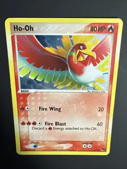 Pokemon Ho-Oh 1/17 Holo Rare Pop Series 5 W/ HOLO BLEED Error - Image 3